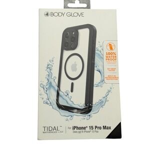 J7. Body Glove Tidal Waterproof W/MagSafe Case - iPhone 15 Pro Max - Clear/Black